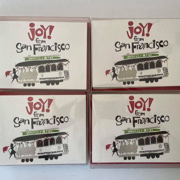 4 Boxes of Christmas Cards- San Francisco Themed - Picture 1 of 3